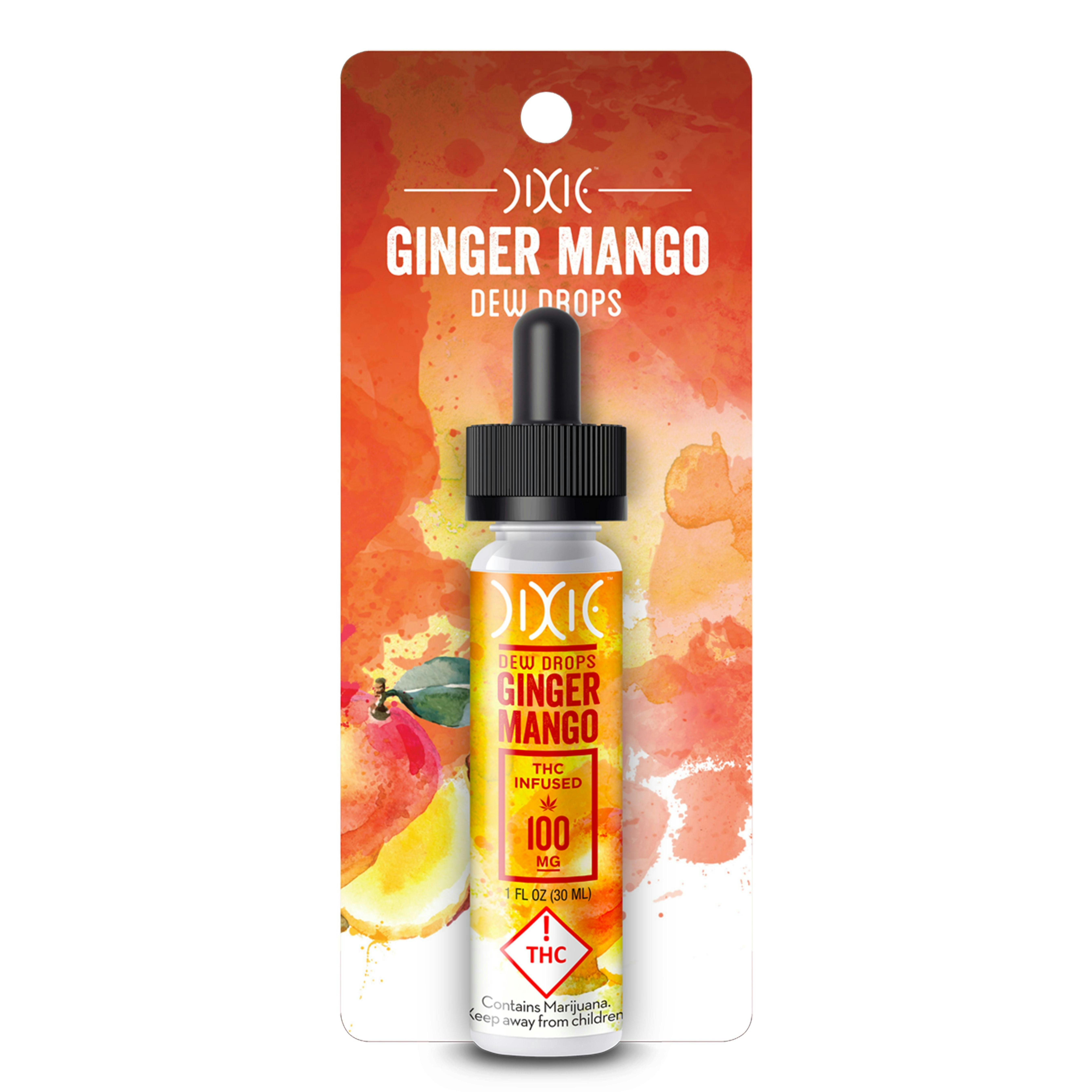 Dixie Brands Ginger Mango Dew Drops 100mg Leafly